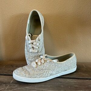 KATE SPADE  x Keds Glitter bridal sneakers RARE